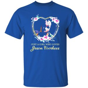 Halloween michael myers just a girl who loves jason voorhees flowers heart Shirt