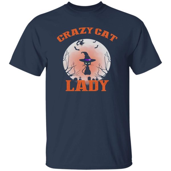 Halloween Crazy Cat Lady Funny Black Cat Lover Shirt