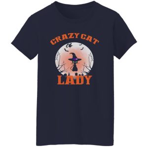 Halloween Crazy Cat Lady Funny Black Cat Lover Shirt