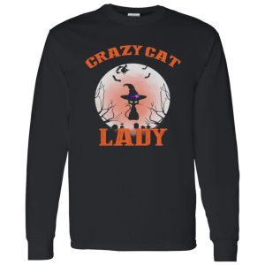 Halloween Crazy Cat Lady Funny Black Cat Lover Shirt