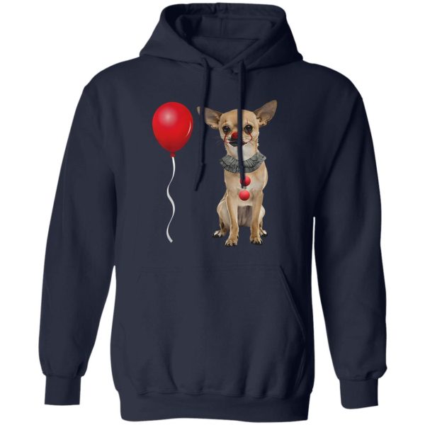 Chihuahua Scary Clown Funny Halloween Costume Gift Shirt