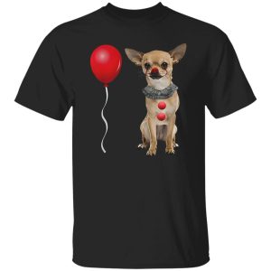 Chihuahua Scary Clown Funny Halloween Costume Gift Shirt