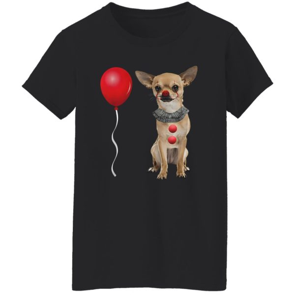 Chihuahua Scary Clown Funny Halloween Costume Gift Shirt