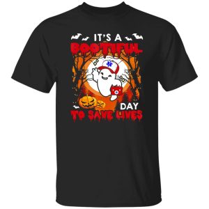 Halloween Costume Boo Bootiful Day Save Lives Paramedic Shirt