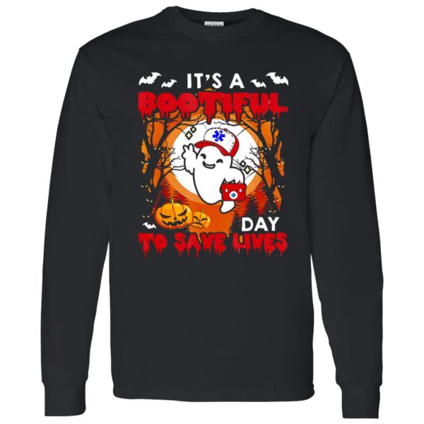 Halloween Costume Boo Bootiful Day Save Lives Paramedic Shirt