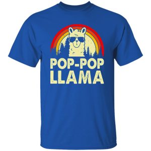 Pop-pop Llama Vintage Grandpa Father’s Day Shirt