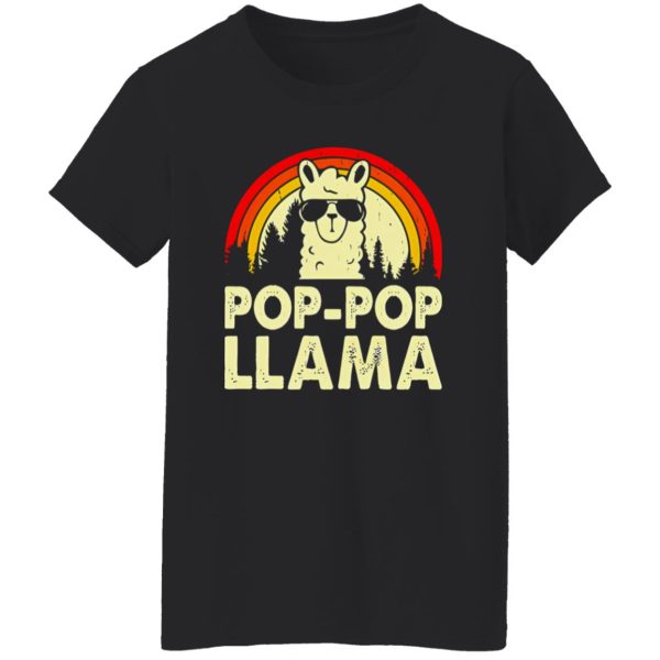 Pop-pop Llama Vintage Grandpa Father’s Day Shirt