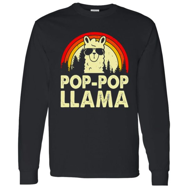 Pop-pop Llama Vintage Grandpa Father’s Day Shirt