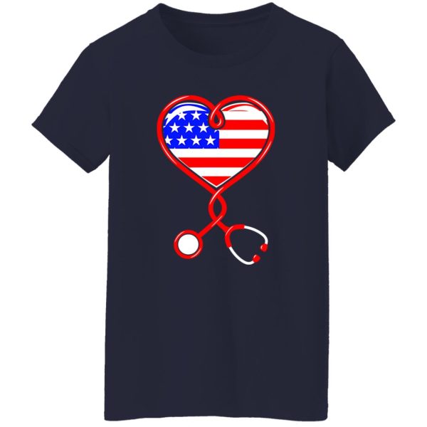 Nurse Stethoscope American Flag Gifts for Nurse Shirt