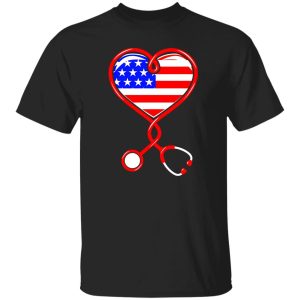 Nurse Stethoscope American Flag Gifts for Nurse Shirt