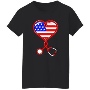 Nurse Stethoscope American Flag Gifts for Nurse Shirt