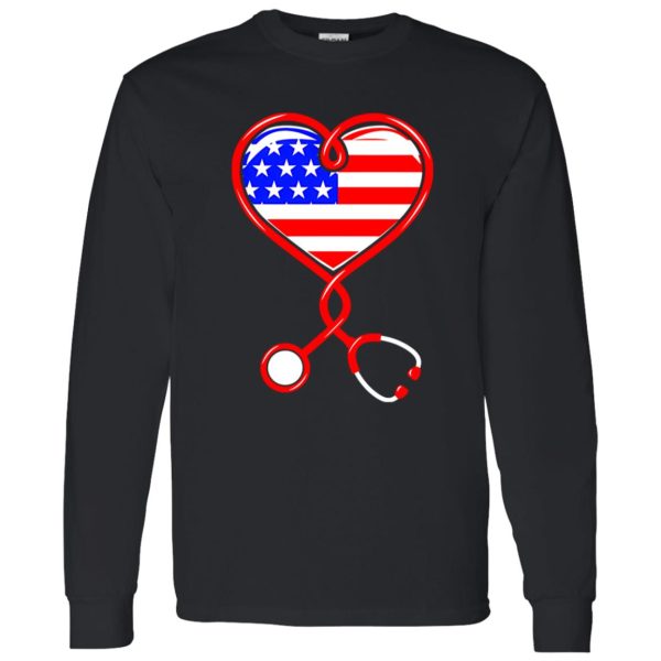 Nurse Stethoscope American Flag Gifts for Nurse Shirt