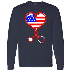 Nurse Stethoscope American Flag Gifts for Nurse Shirt