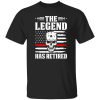 Skull Nurse The Legend Has Retired American Flag Shirt