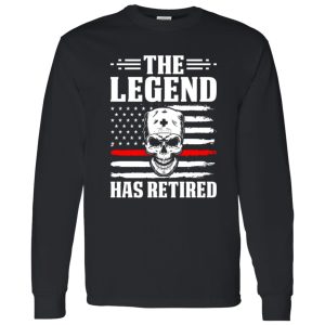 Skull Nurse The Legend Has Retired American Flag Shirt