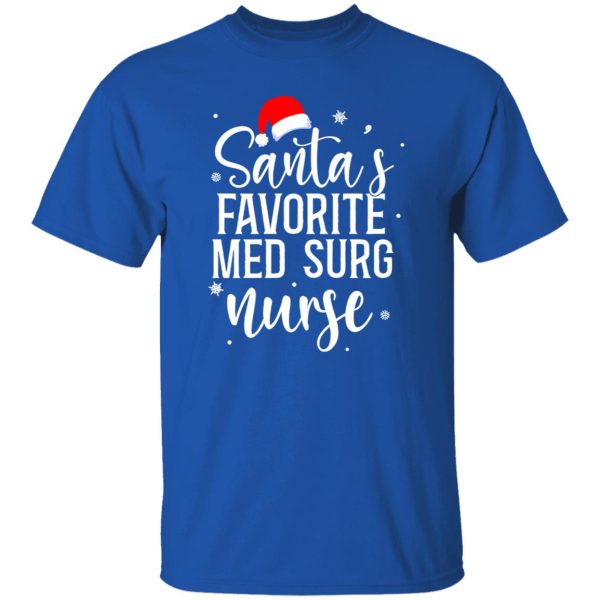 Santa Claus Medical-surgical Nurse Sweatshirt, Santa’s Favorite Med Surg Shirt