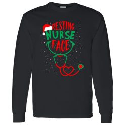 Resting Nurse Face Funny Nurse Merry Christmas Shirt