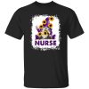 Purple Gnome Sunflowers Butterflies Shirt, Nurse Shirt