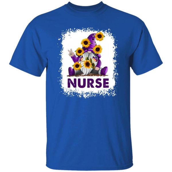 Purple Gnome Sunflowers Butterflies Shirt, Nurse Shirt