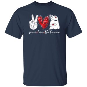 Peace Love Boo Boo Crew Nurse Ghost Halloween Costume Gift Shirt