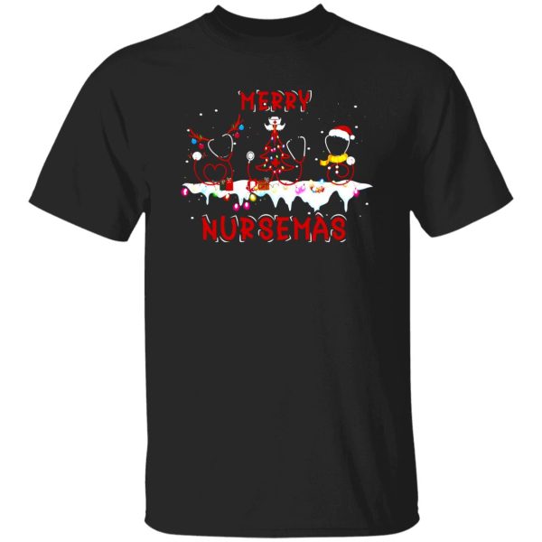 Merry Nursemas Christmas Gifts for Nurse Shirt