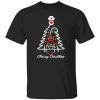 Merry Christmas Nurse Christmas Tree With Fairy Lights And Stethoscope for Shirt