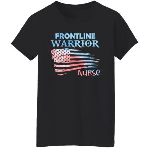 Frontline Warrior Nurse American Flag Shirt