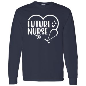 Funny Nurse Shirt, Stethoscope Making Heart Future Nurse Shirt