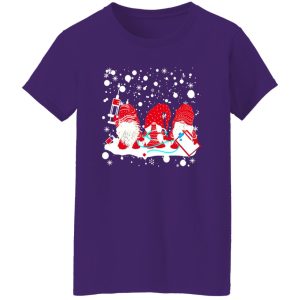 Funny Nurse Gnomes Santa Christmas Light Nursing Lover Gifts Shirt