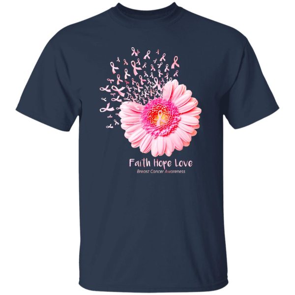 Faith Hope Love Breast Cancer Awareness Shirt