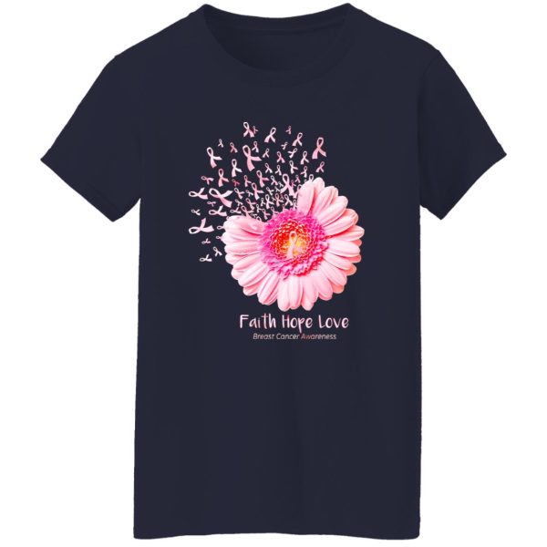 Faith Hope Love Breast Cancer Awareness Shirt