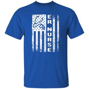 ER Nurse American Flag Stethoscope Shirt