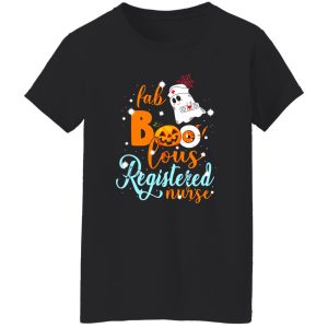 Fab Boo Lous Registered Nurse Halloween Pumpkin Shirt