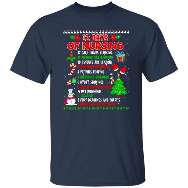 12 Days of Nursing Funny Christmas Gift for Nurse Shirt