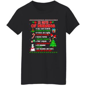 12 Days of Nursing Funny Christmas Gift for Nurse Shirt