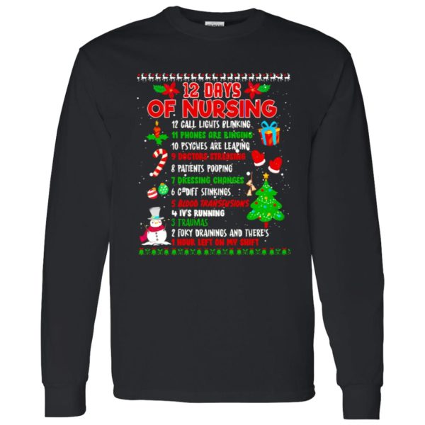 12 Days of Nursing Funny Christmas Gift for Nurse Shirt