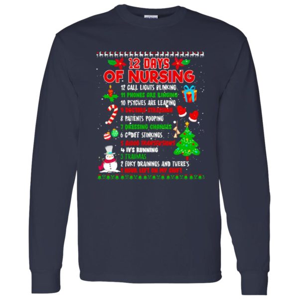 12 Days of Nursing Funny Christmas Gift for Nurse Shirt