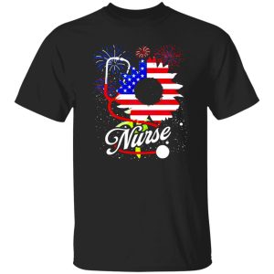 American Nurse Firework Daisy Stethoscope Shirt, Nurse Shirt