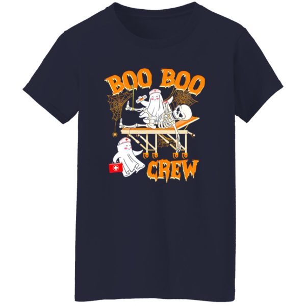 Boo Boo Crew Boo Nurse And Skeleton for Halloween Shirt