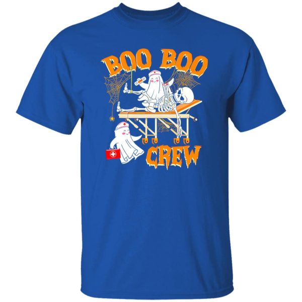 Boo Boo Crew Boo Nurse And Skeleton for Halloween Shirt