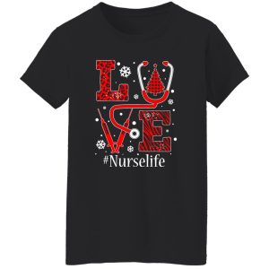 Awesome Love Leopard Christmas Tree Nurse Life Shirt