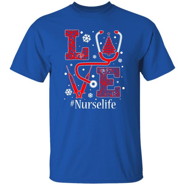 Awesome Love Leopard Christmas Tree Nurse Life Shirt