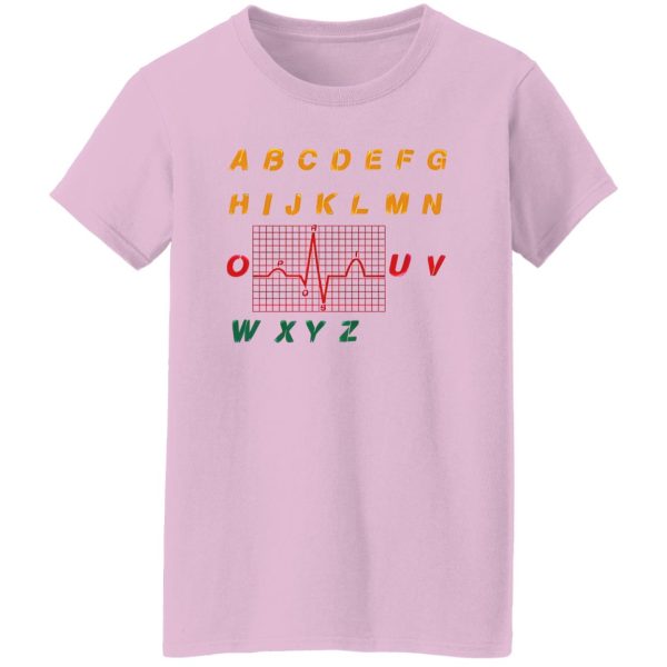 Funny Alphabet Heartbeat Gifts for Nurse V2 Shirt