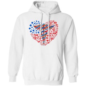 American Flag Cedeceus Nurse Medical Leopard For 4th Of July Shirt