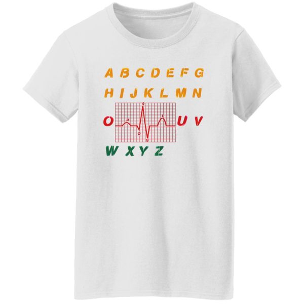 Funny Alphabet Heartbeat Gifts for Nurse V2 Shirt