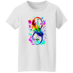 Colorful Feather Infinity Nurse Shirt