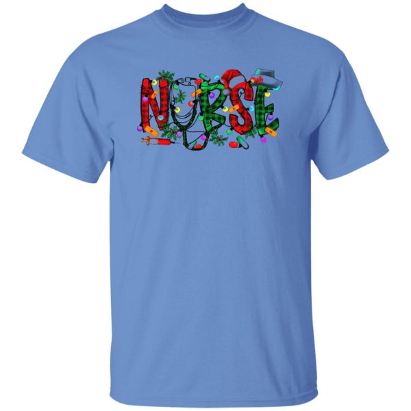 Christmas String Lights Nurse Shirt, Proud To Be A Nurse Shirt