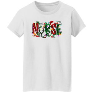 Christmas String Lights Nurse Shirt, Proud To Be A Nurse Shirt