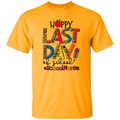 Happy Last Day Of School School Nurse Leopard Shirt