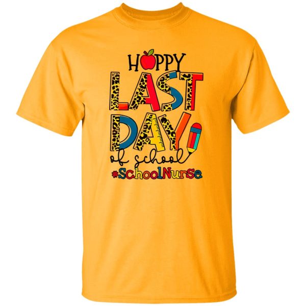 Happy Last Day Of School School Nurse Leopard Shirt